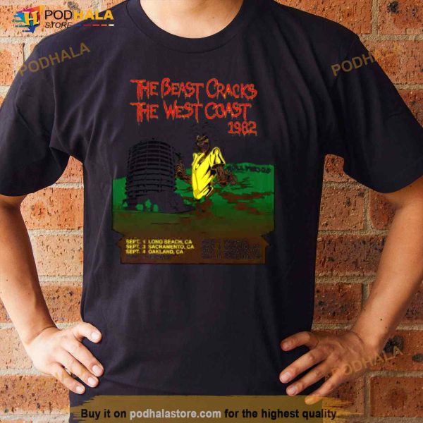 MAIDEN REMASTERED THE BEAST CRACKS THE WEST COAST Shirt