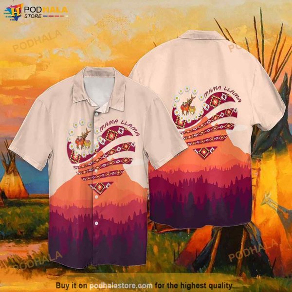 Mama Llama Funny Hawaiian Shirt, Hawaiian Outfit For Men
