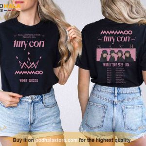 Mamamoo My Con Tour Shirt, Kpop Merch Shirt, Solar, Moonbyul, Wheein, Hwasa