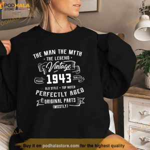 Man Myth Legend 1943 80th Birthday Tee For 80 Years Old Shirt 3