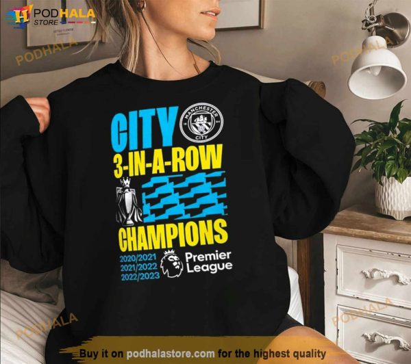 Manchester City 22 23 Premier League Champions Tee Shirt