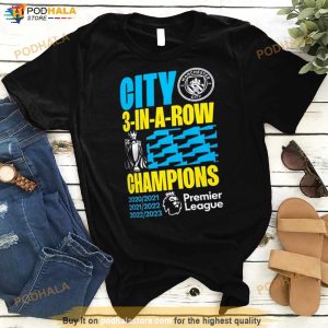 Manchester City 22 23 Premier League Champions Tee Shirt 2