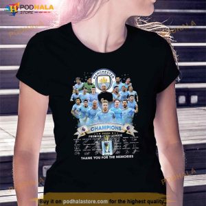 Manchester City Champions Premier League 22 23 Signature Shirt 3