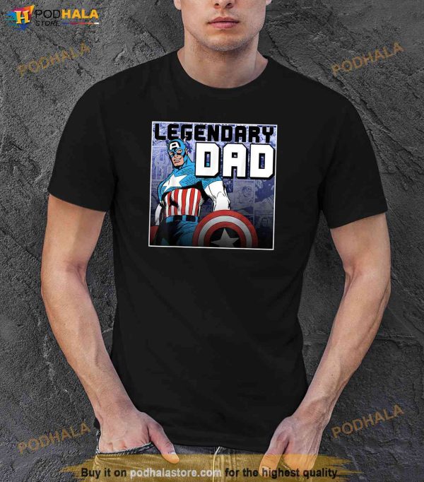 Marvel Captain America Fathers Day Legend Graphic Shirt