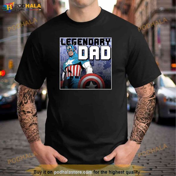 Marvel Captain America Fathers Day Legend Graphic Shirt