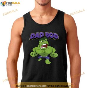 Marvel Fathers Day Retro Hulk Dad Bod Portrait Shirt 3
