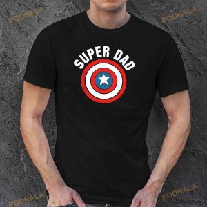 Marvel Fathers Day Super Dad Captain America Shield Shirt 2
