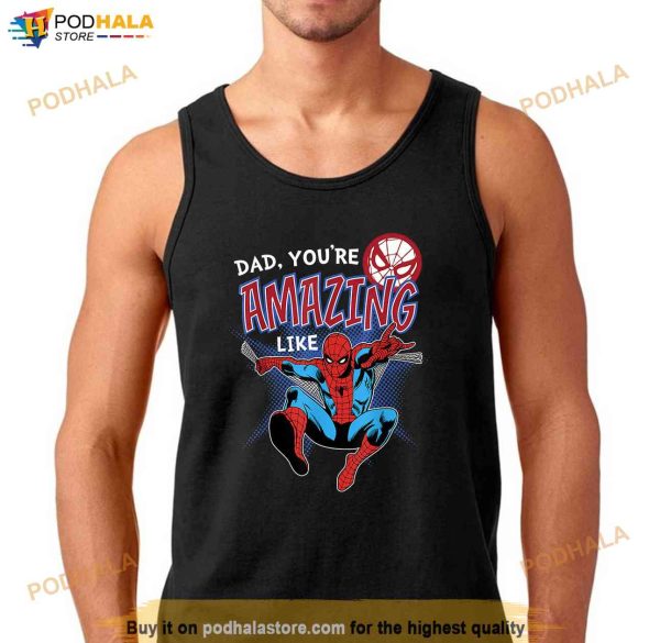 Marvel SpiderMan Amazing Dad Fathers Day Graphic Shirt