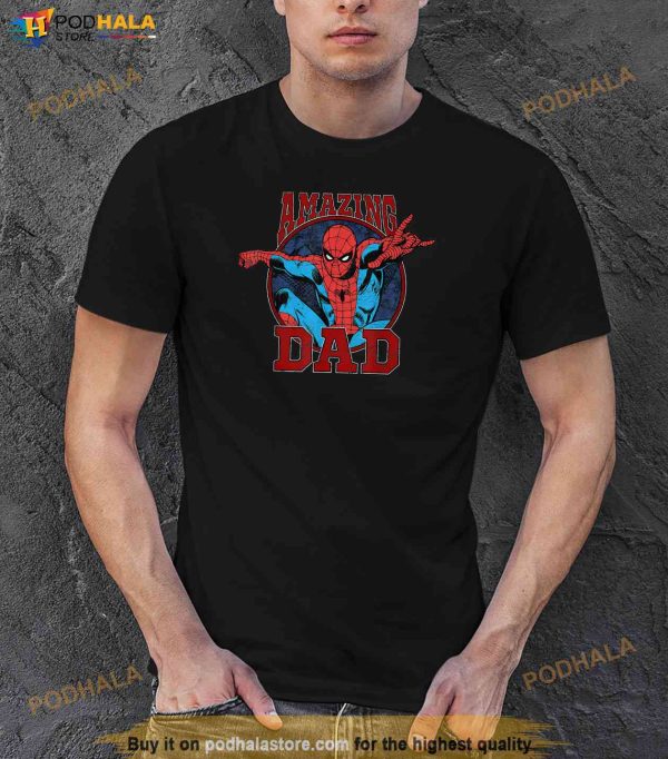 Marvel SpiderMan Fathers Day Amazing Dad Graphic Shirt