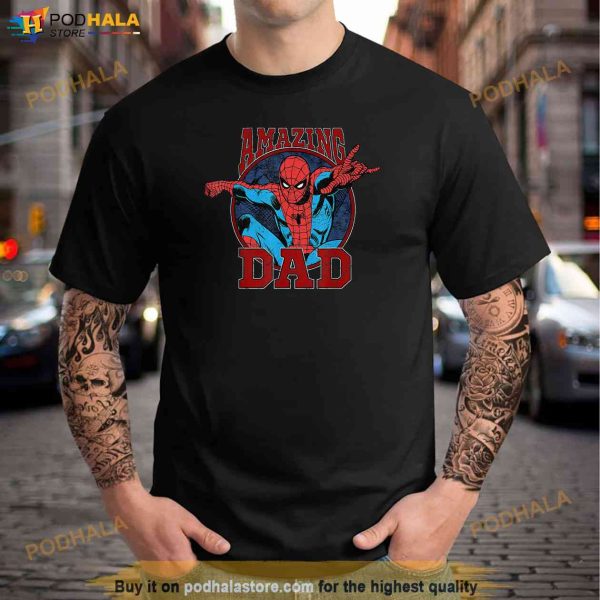 Marvel SpiderMan Fathers Day Amazing Dad Graphic Shirt