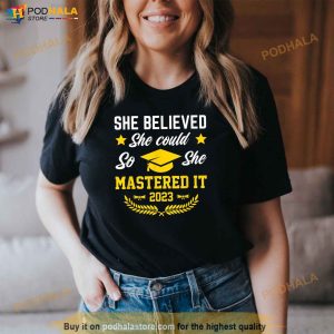 Master Graduation She Mastered It 2023 Gifts For Women Girls Shirt
