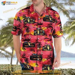 McLaren F1 Men's Hawaiian Button Down Shirt - Orange