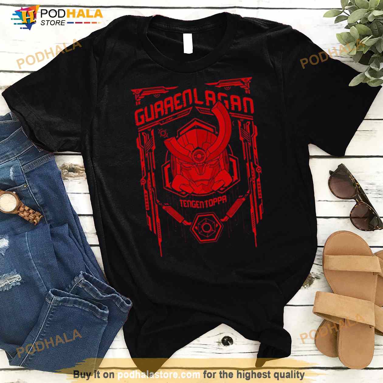 Mecha Gurren Anime Graphic Shirt Mecha Gurren Anime Graphic Shirt