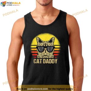 Mens Cat Daddy Fathers Day Cat Dad Shirt