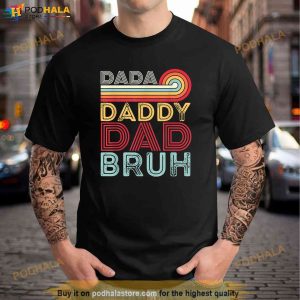 Mens Funny Fathers Day Retro Design Vintage Outfit For Dad Father Shirt 2
