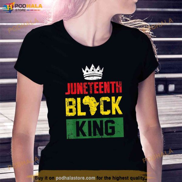 Mens Juneteenth Black King Nutritional Facts Boys Juneteenth Men Shirt