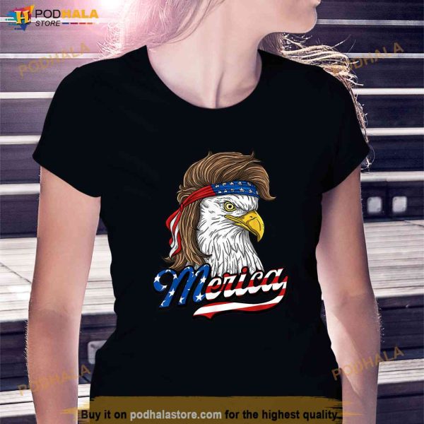Merica Patriotic USA Eagle Of Freedom 4th of July Shirt
