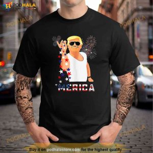 Merica Trump Outfits Don Drunk Donald Drunk 4th of July Shirt