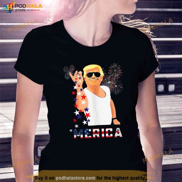 Merica Trump Outfits Don Drunk Donald Drunk 4th of July Shirt