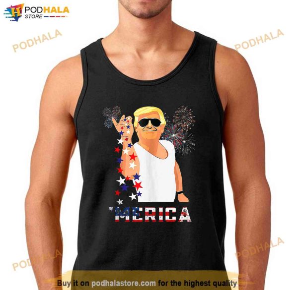 Merica Trump Outfits Don Drunk Donald Drunk 4th of July Shirt