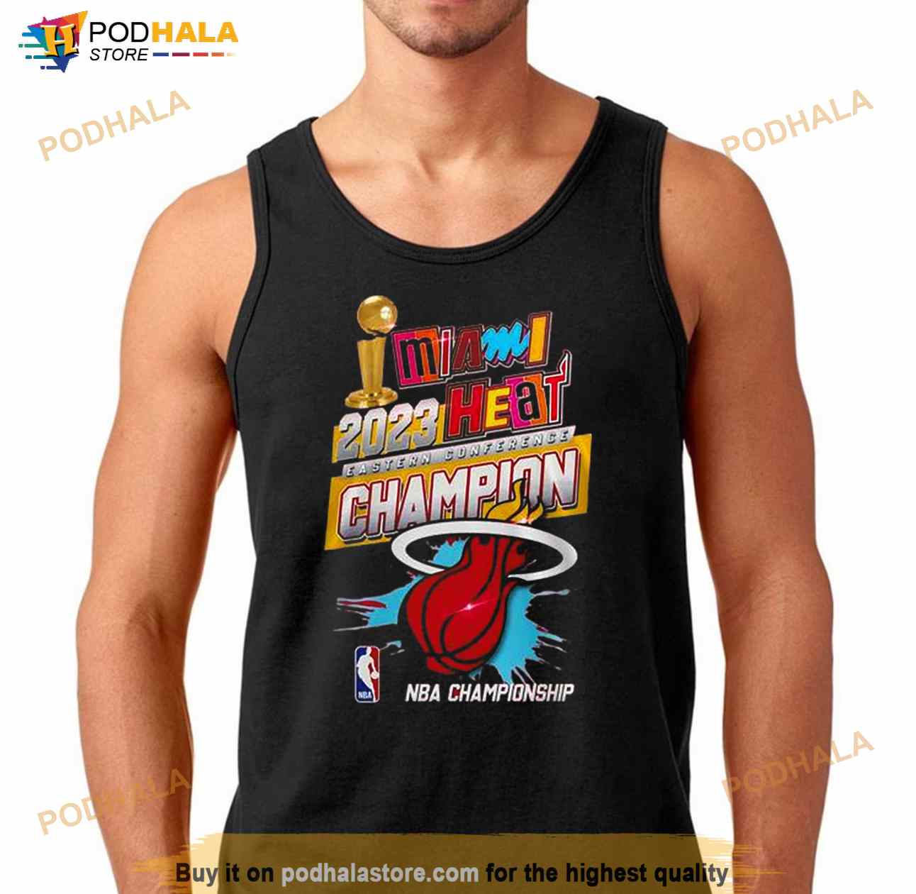 NBA, Tops, Miami Heat Tank Top Black And Red Small
