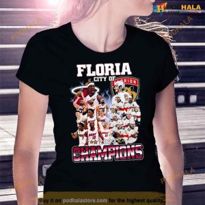 Miami Heat And Florida Panthers Florida City Of 2023 Champions Shirt 3