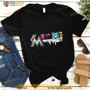 Miami Sports Logo Skyline Shirt 3