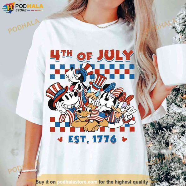 Mickey and Friends 4th of July Est 1776 Vintage Shirt, Independence Day TShirt