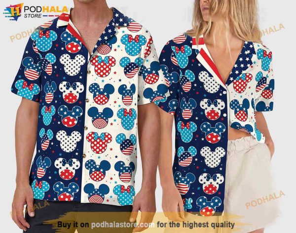 Mickey Disney 4th of July Hawaiian Shirt, Patriotic Independence Day Gift Men Women