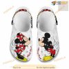 Mickey Minnie Kissing Full Print White Graphic Cartoon Clogs Crocs