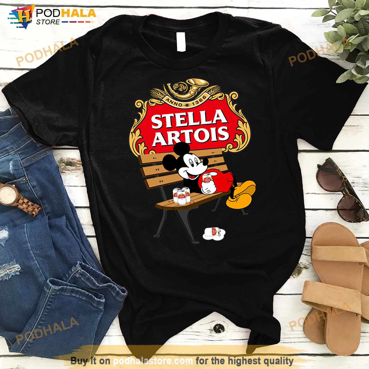 Mickey Mouse Drink Stella Artois Shirt Mickey Mouse Drink Stella Artois Shirt