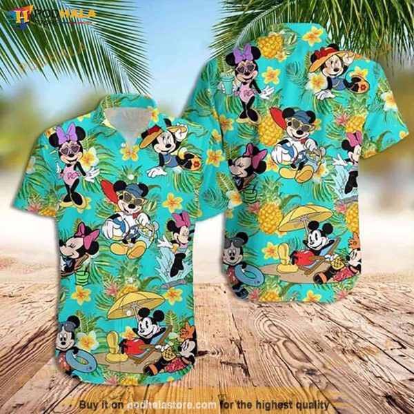 Mickey Mouse Hawaiian Shirt, Disney Summer Hawaii Button Down Shirt