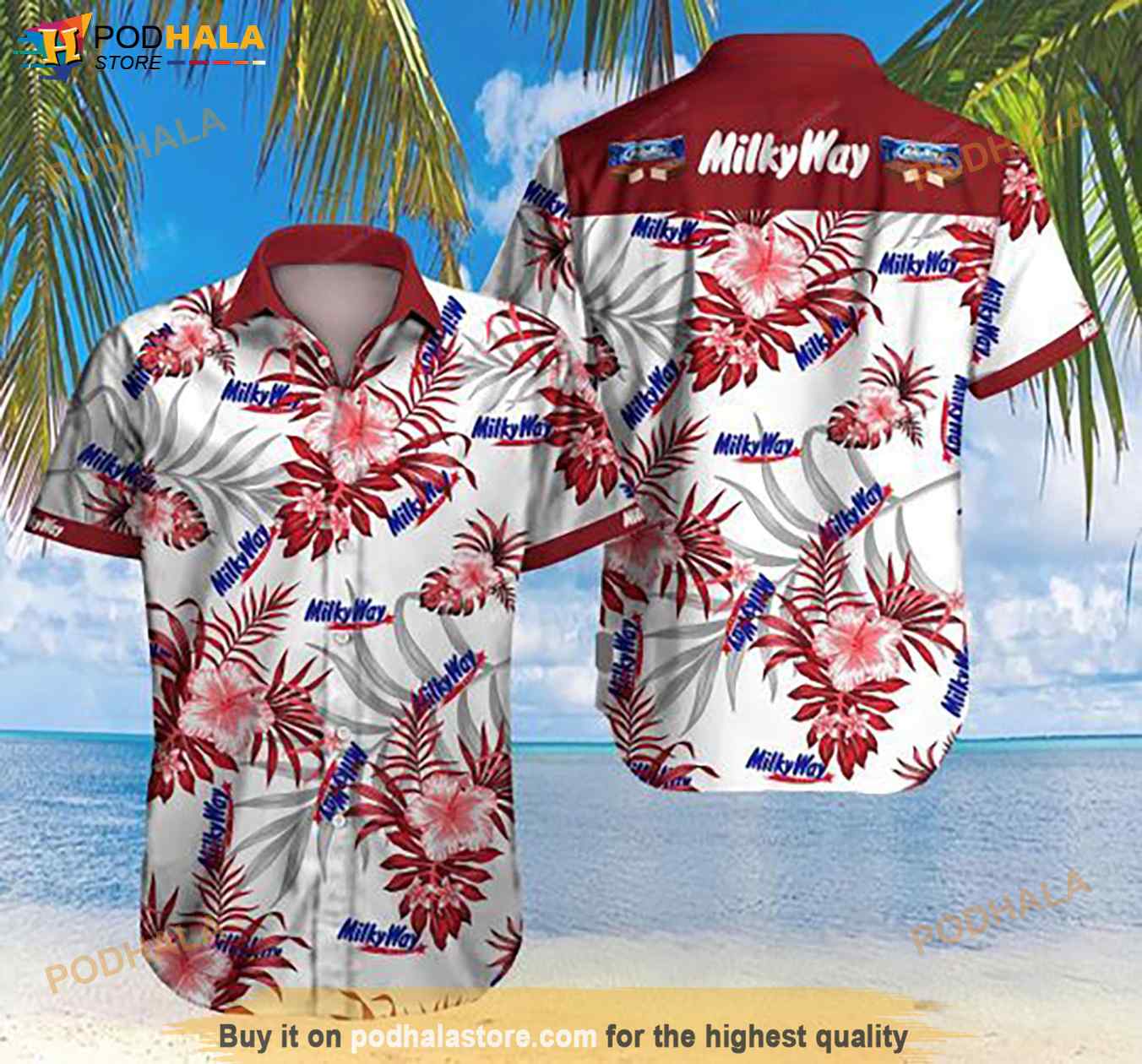 Milky Way Funny Hawaiian Shirt, Hawaiian Outfit For Men Milky Way Funny Hawaiian Shirt, Hawaiian Outfit For Men