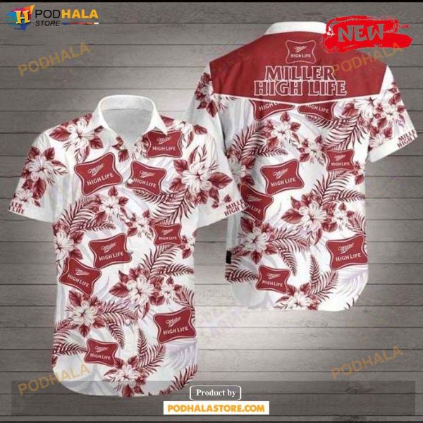 Miller High Life Tropical Summer Hawaiian Shirt, Tropical Shirt for Women Men