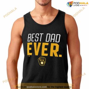 Milwaukee Brewers Best Dad Ever Logo Father's Day T Shirt 3