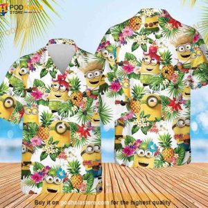 Minion Vacation Summer Hawaiian Shirt, Aloha Cartoon Family Vacation Gift