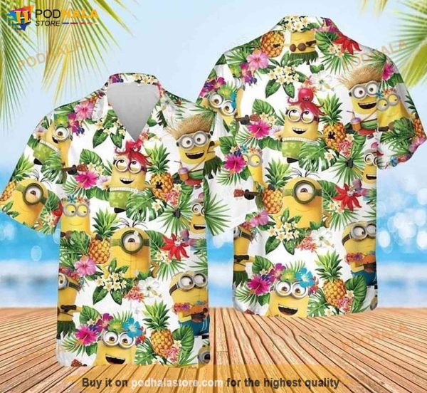 Minion Vacation Summer Hawaiian Shirt, Aloha Cartoon Family Vacation Gift