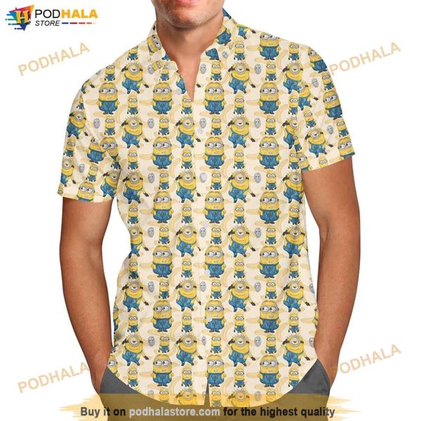 Minions Bananas Funny Hawaiian Shirt, Hawaiian Outfit For Men