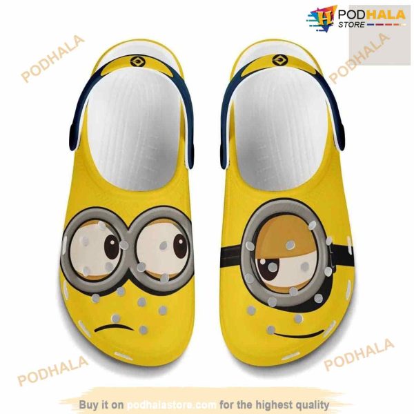 Minions Goggles Full Print Yellow Blue Graphic Cartoon Crocs Clog Shoes