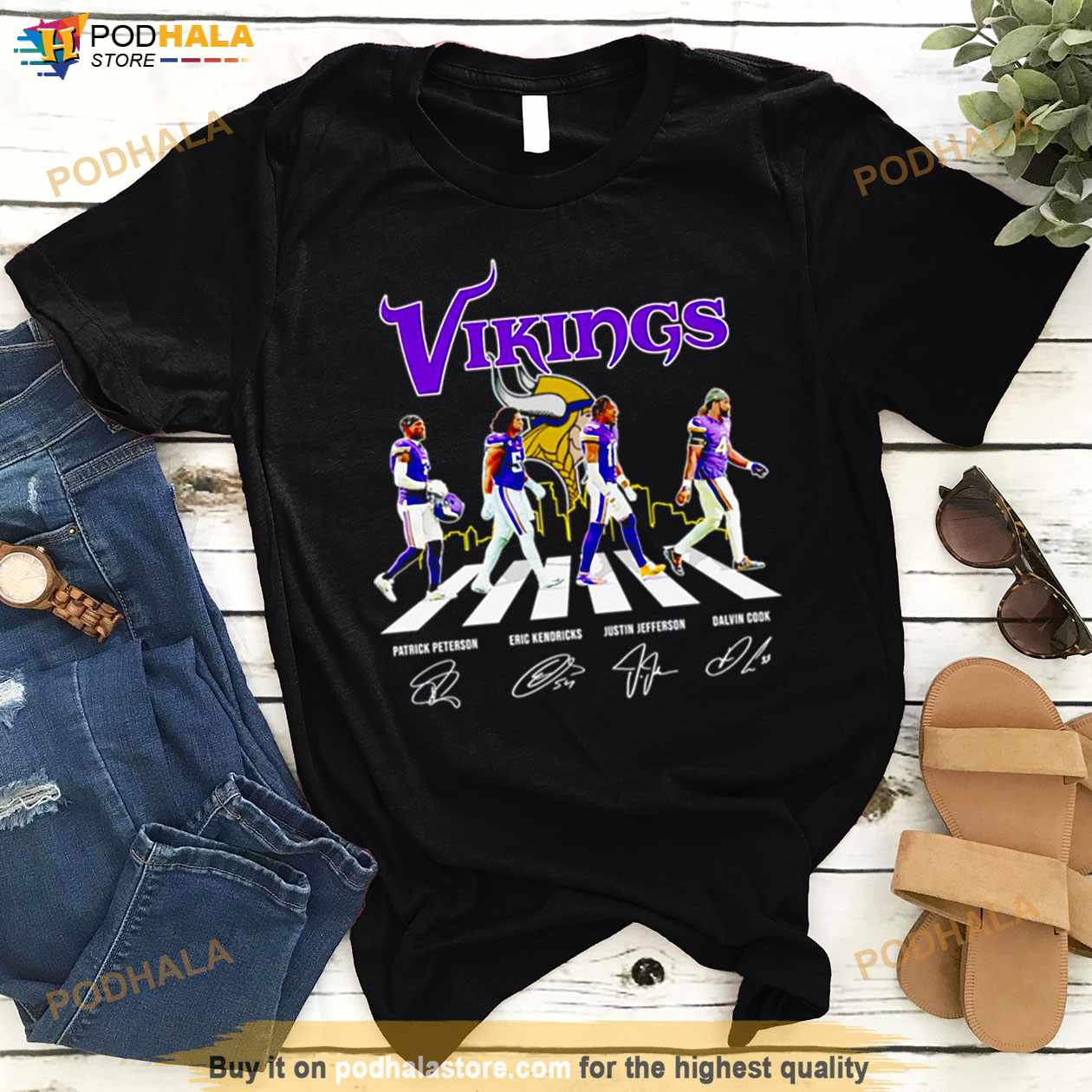 Minnesota Vikings Abbey Road Signatures Shirt - Bring Your Ideas