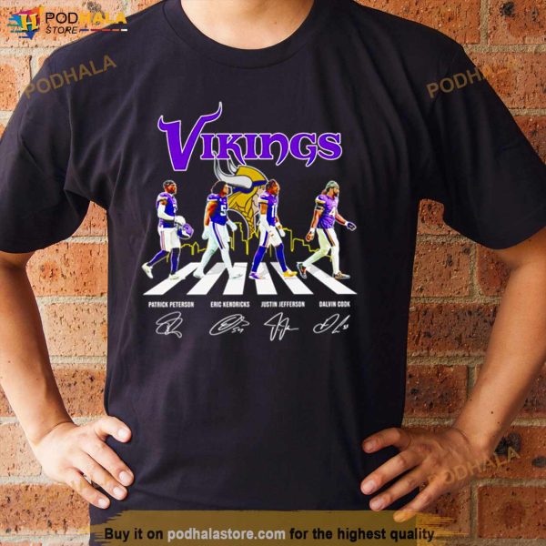 Minnesota Vikings Abbey Road Signatures Shirt