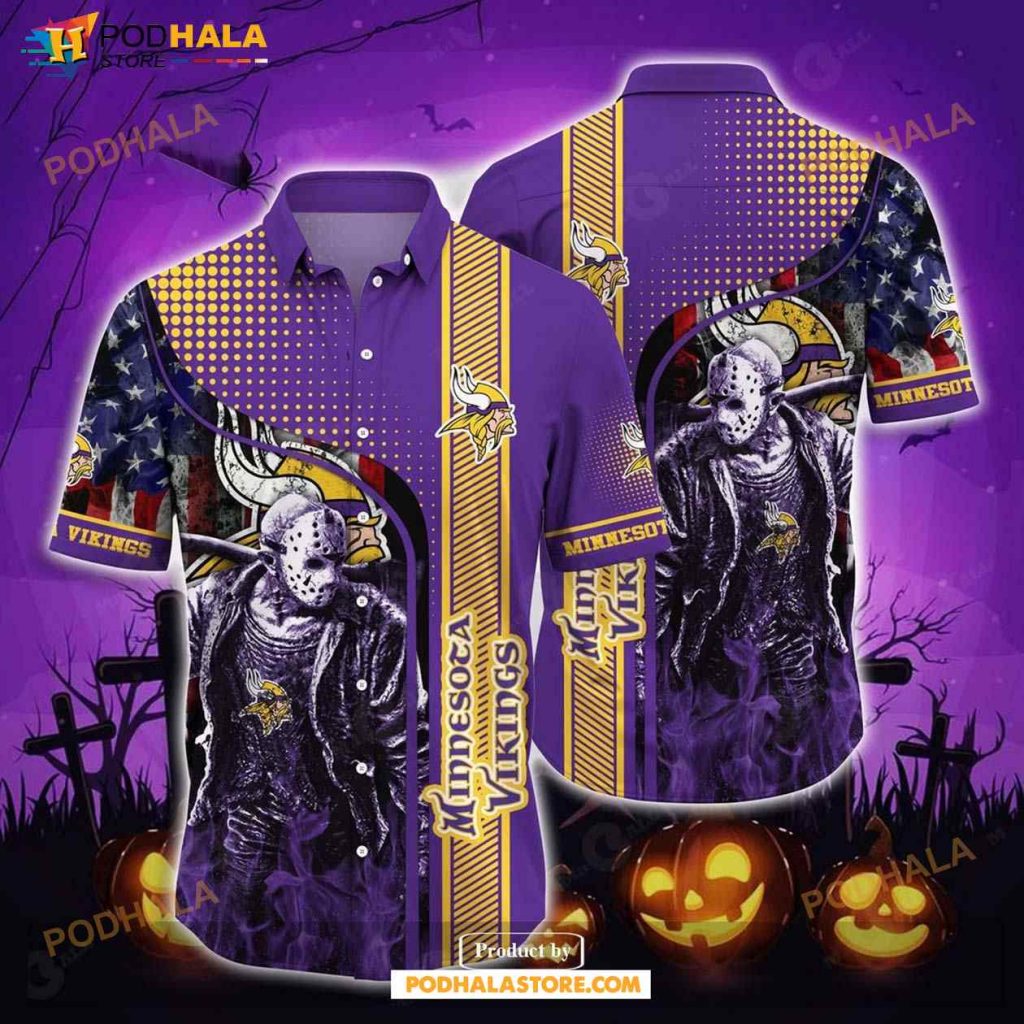 Minnesota Vikings Halloween Hawaiian Shirt For Men Women
