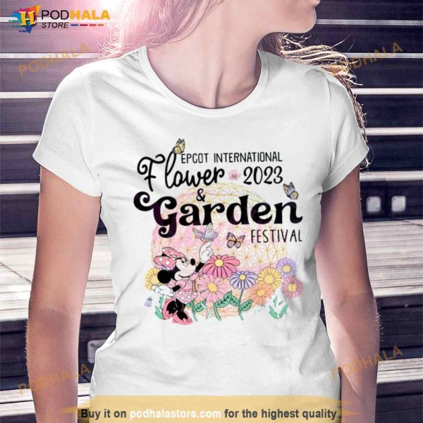 Minnie Mouse Disney Epcot International Flower And Garden 2023 Festival Shirt
