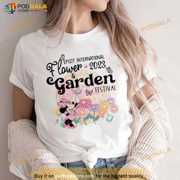 Minnie Mouse Disney Epcot International Flower And Garden 2023 Festival Shirt