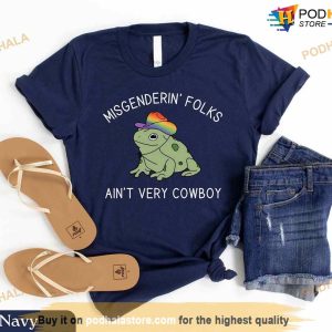 Misgendering Folks Aint Very Cowboy Frog Shirt Lgbtq Pride Shirt 2