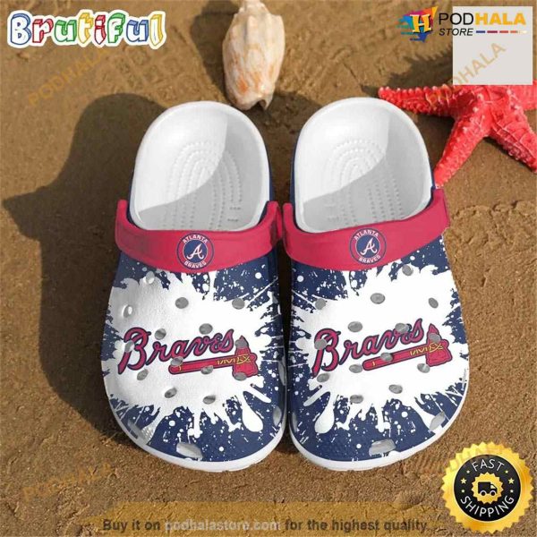 Mlb Football Sports Logo Atlanta Braves Crocs Clog Shoes