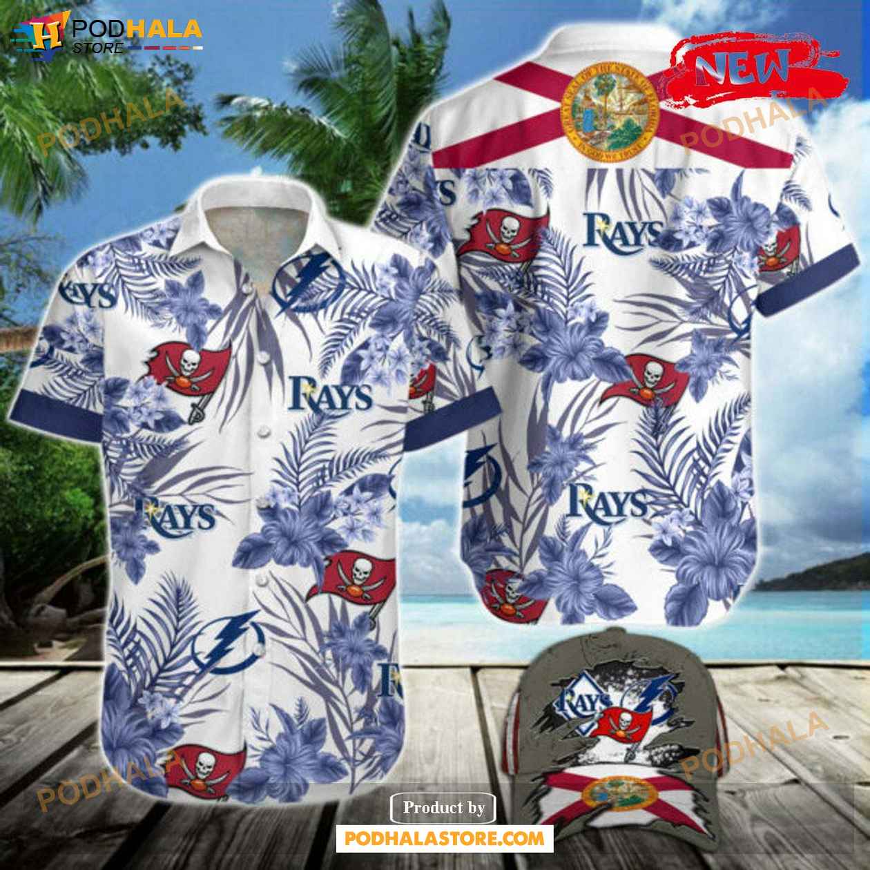Personalized Tampa Bay Rays MLB Aloha Hawaiian Shirt For Mens Womens - T- shirts Low Price