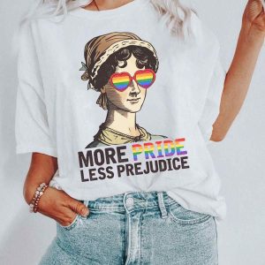 More Pride Less Prejudice LGBT Shirt, Jane Austen T-Shirt