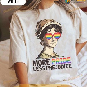 More Pride Less Prejudice Wear Glasses LGBT Gay Pride Month T-Shirt