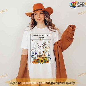 Mother Nature Is Gay Shirt Cottagecore Gay Shirt Butterflies Lgbtq Shirt 3